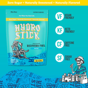 HydroStick, Hydration Support, Electrolyte Drink Mix, Stick Packs, 12ct Gusset Bag, 97g